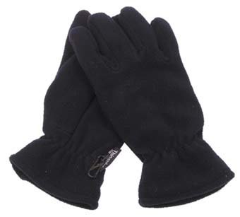 Fleece finger gloves, black