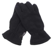 Fleece-Fingerhandschuhe, schwarz