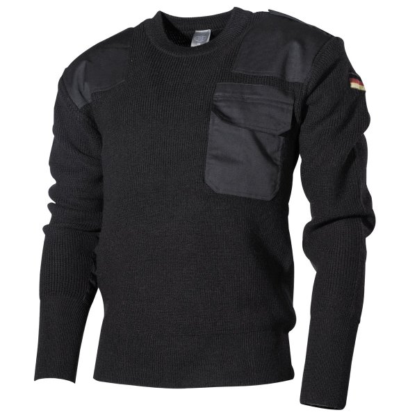 German Armed Forces sweater with badge, black
