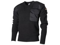 BW Bundeswehr Pullover mit Abzeichen, schwarz