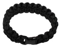 Paracord-Armband, schwarz - 2,3 cm breit